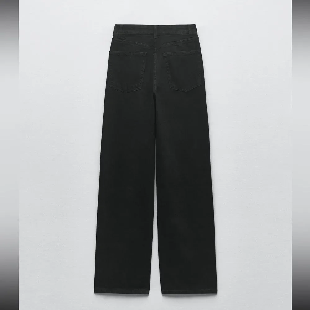 ZARA WOMAN SS23 BLACK ZW THE FULL LENGTH JEANS 9632/057/075/017 - Picture 9 of 10
